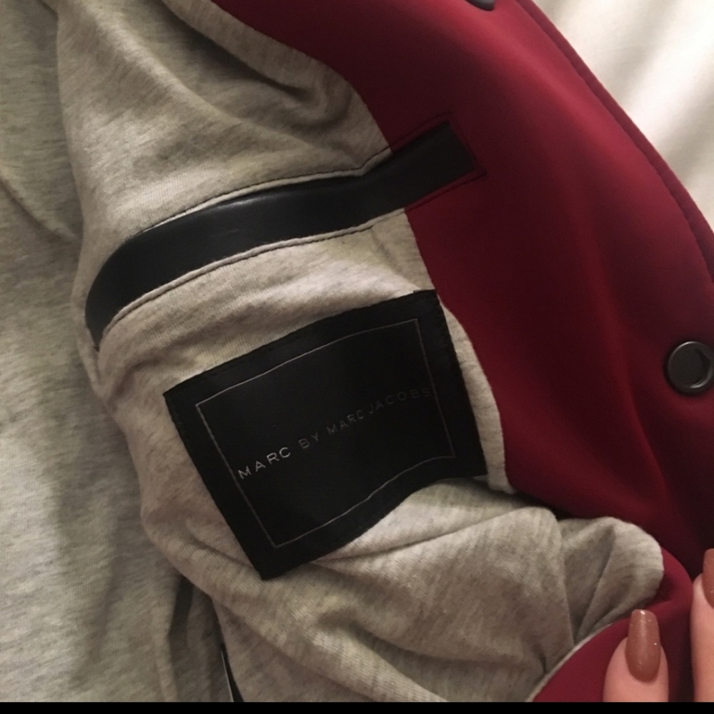 Marc Jacobs Leather sleeve varsity jacket Women S - Picture 3 of 6